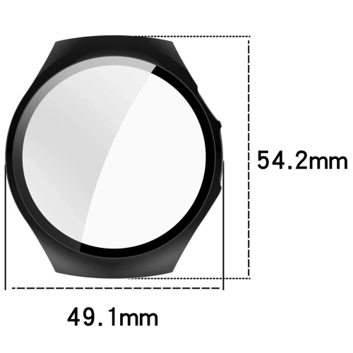 Etui ze szkłem do zegarka Bizon Case+Glass Watch do Huawei Watch 5 46mm czarne