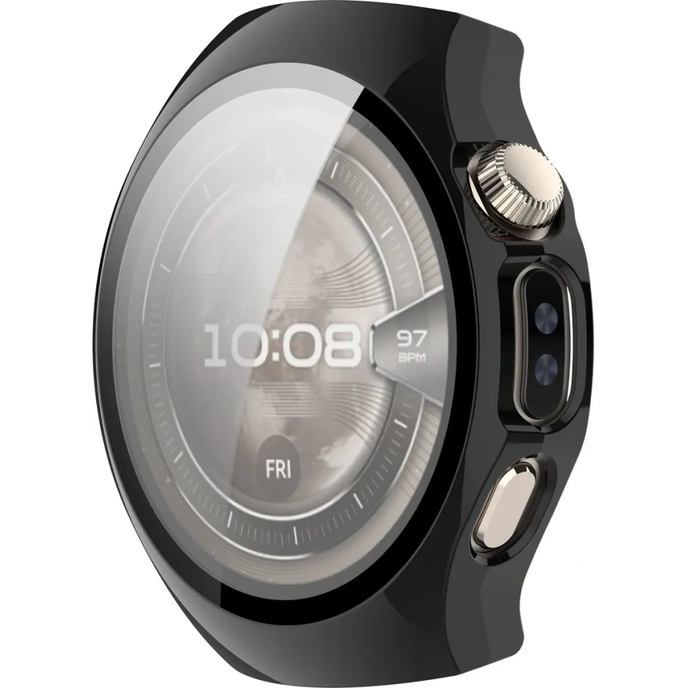 Bizon Case+Üveg Óra Huawei Watch 5 46mm fekete