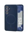 Silikonowe etui z pierścieniem magnetycznym Bizon Soft Case Magnetic do Samsung Galaxy S24 granatowe