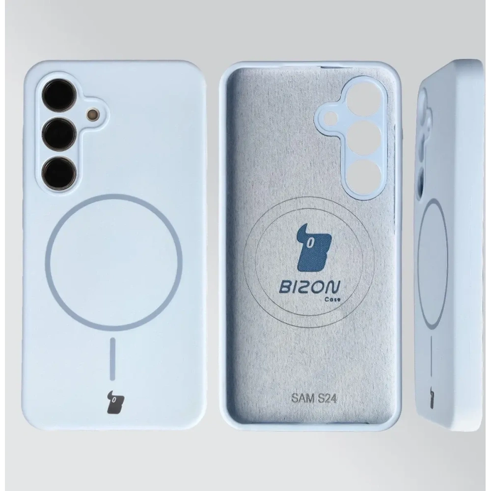 Bizon měkký obal magnetický Samsung Galaxy S24 modrý
