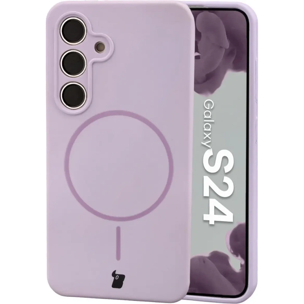 Bizon Soft Case Magnetic Samsung Galaxy S24 světle fialový