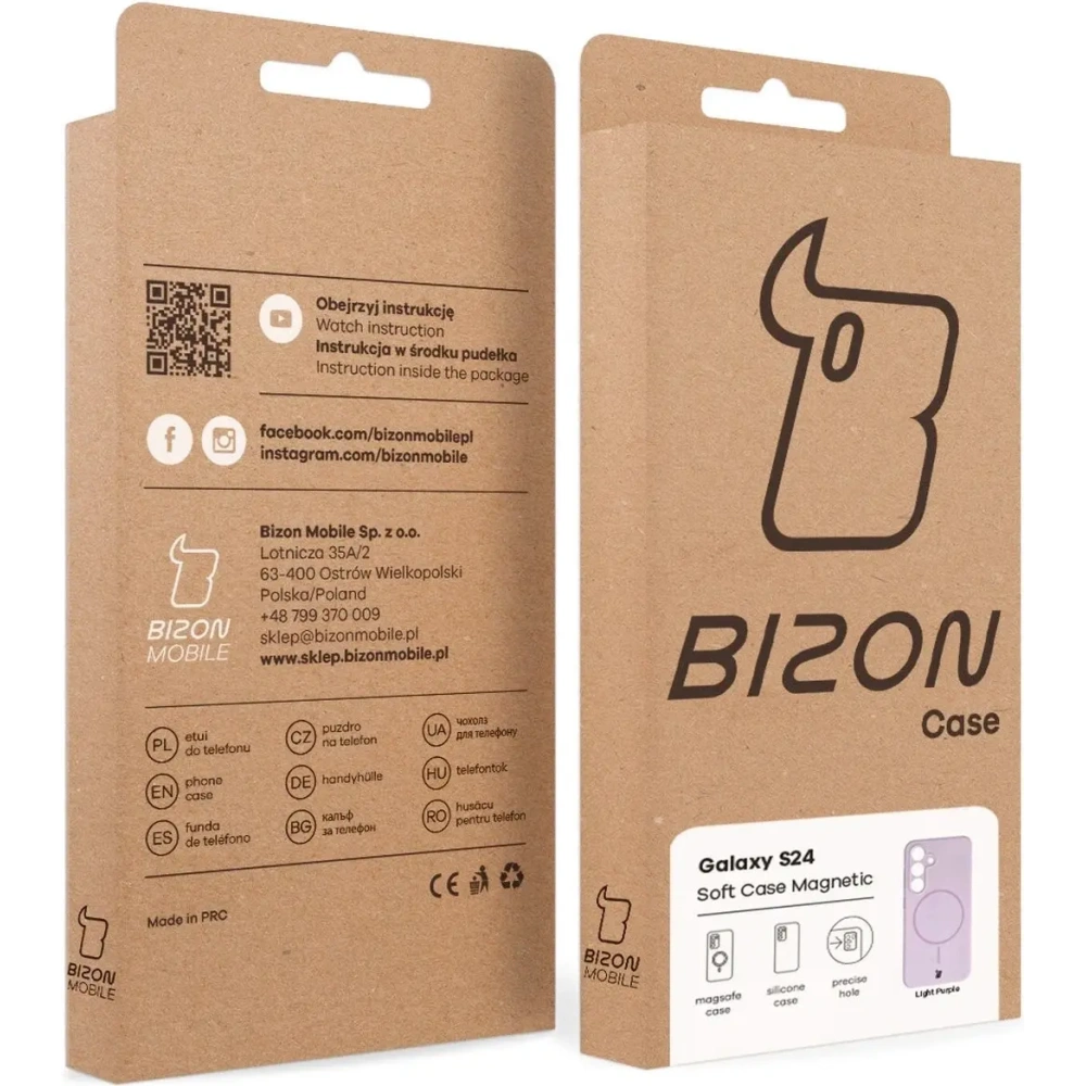 Bizon Soft Case Magnetic Samsung Galaxy S24 světle fialový
