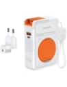 Ładowarka hybrydowa 4smarts 6w1 USB-C / USB-A PD 22.5W z powerbankiem 10000mAh, ładowanie indukcyjne Qi, kabel USB-C biała