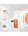 Ładowarka hybrydowa 4smarts 6w1 USB-C / USB-A PD 22.5W z powerbankiem 10000mAh, ładowanie indukcyjne Qi, kabel USB-C biała