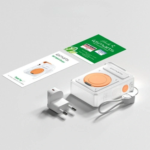 Ładowarka hybrydowa 4smarts 6w1 USB-C / USB-A PD 22.5W z powerbankiem 10000mAh, ładowanie indukcyjne Qi, kabel USB-C biała