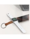 4smarts USB-C indukční nabíječka pro Apple Watch s klíčenkou stříbrná
