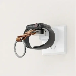 Ładowarka indukcyjna 4smarts USB-C do Apple Watch z brelokiem srebrna