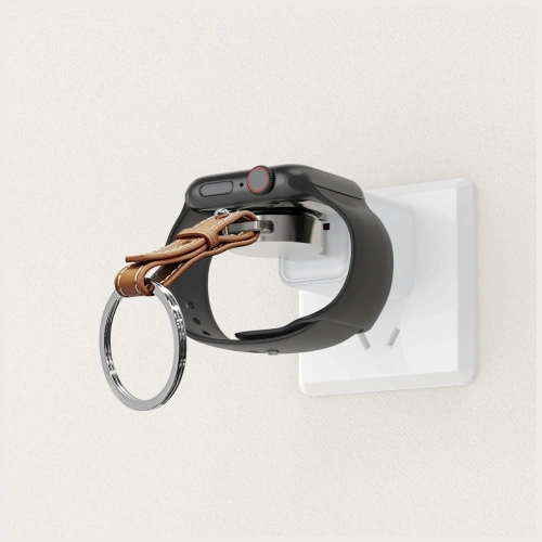 Ładowarka indukcyjna 4smarts USB-C do Apple Watch z brelokiem srebrna