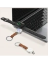 4smarts USB-C indukční nabíječka pro Apple Watch s klíčenkou stříbrná