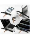 4smarts USB-C indukční nabíječka pro Apple Watch s klíčenkou stříbrná