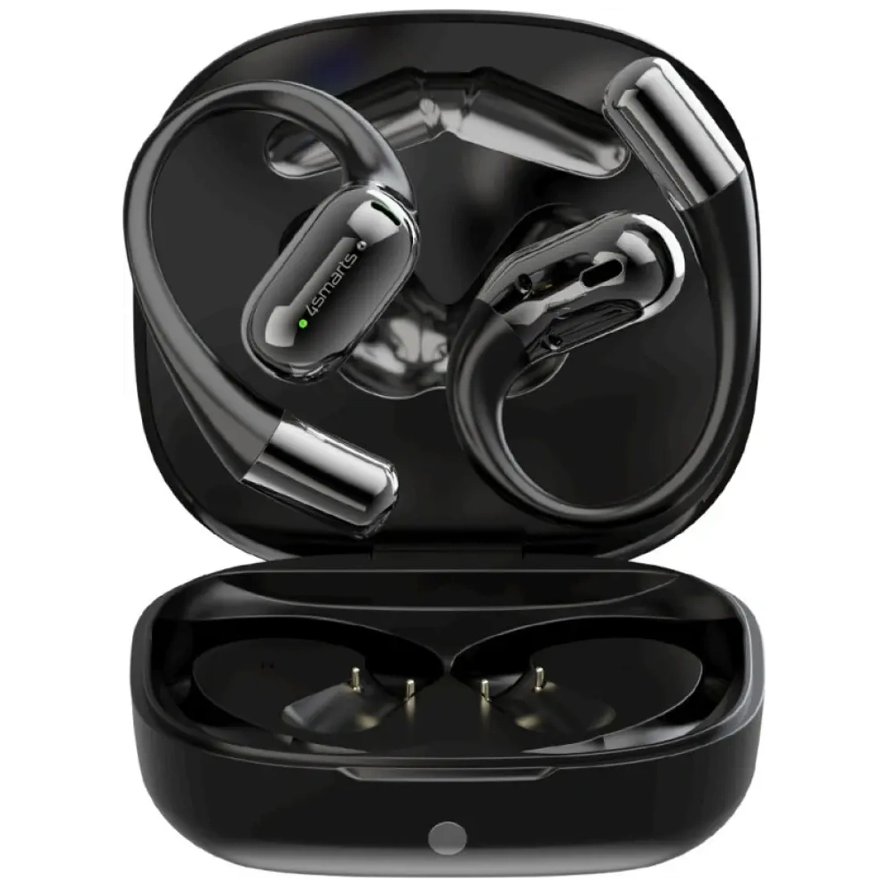 Słuchawki Bluetooth 4smarts SkyBuds OWS Open-Ear z ekranem AI czarny