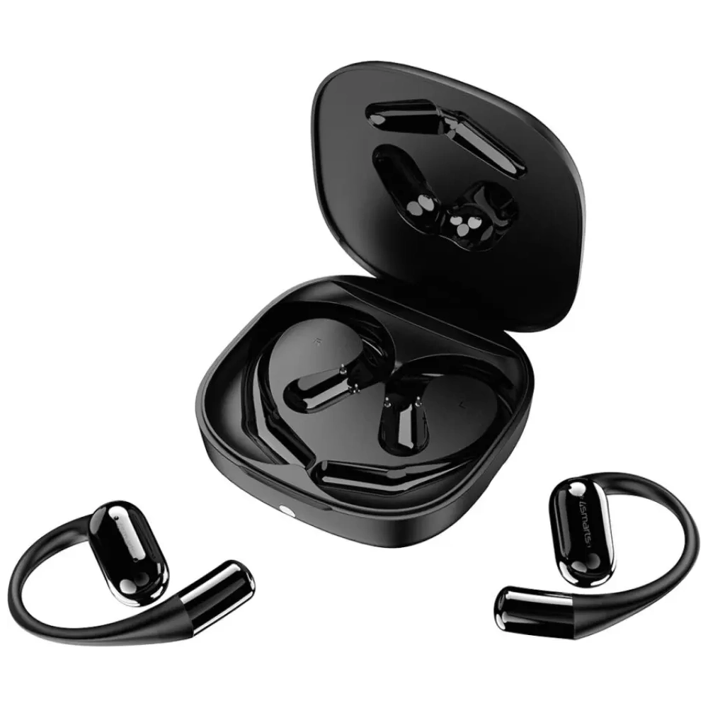 Słuchawki Bluetooth 4smarts SkyBuds OWS Open-Ear z ekranem AI czarny