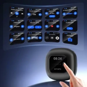 Słuchawki Bluetooth 4smarts SkyBuds OWS Open-Ear z ekranem AI czarny