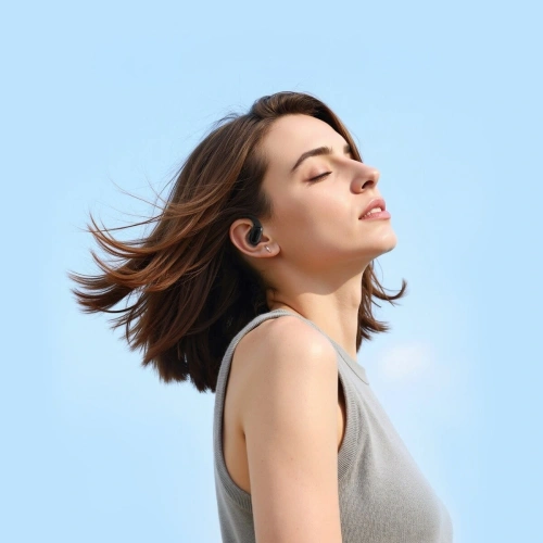 Słuchawki Bluetooth 4smarts SkyBuds OWS Open-Ear z ekranem AI czarny