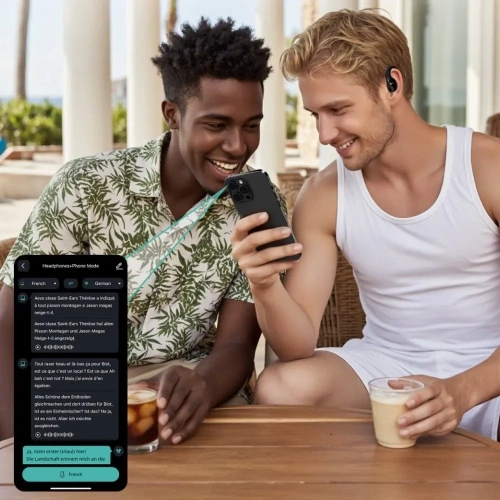 Słuchawki Bluetooth 4smarts SkyBuds OWS Open-Ear z ekranem AI czarny