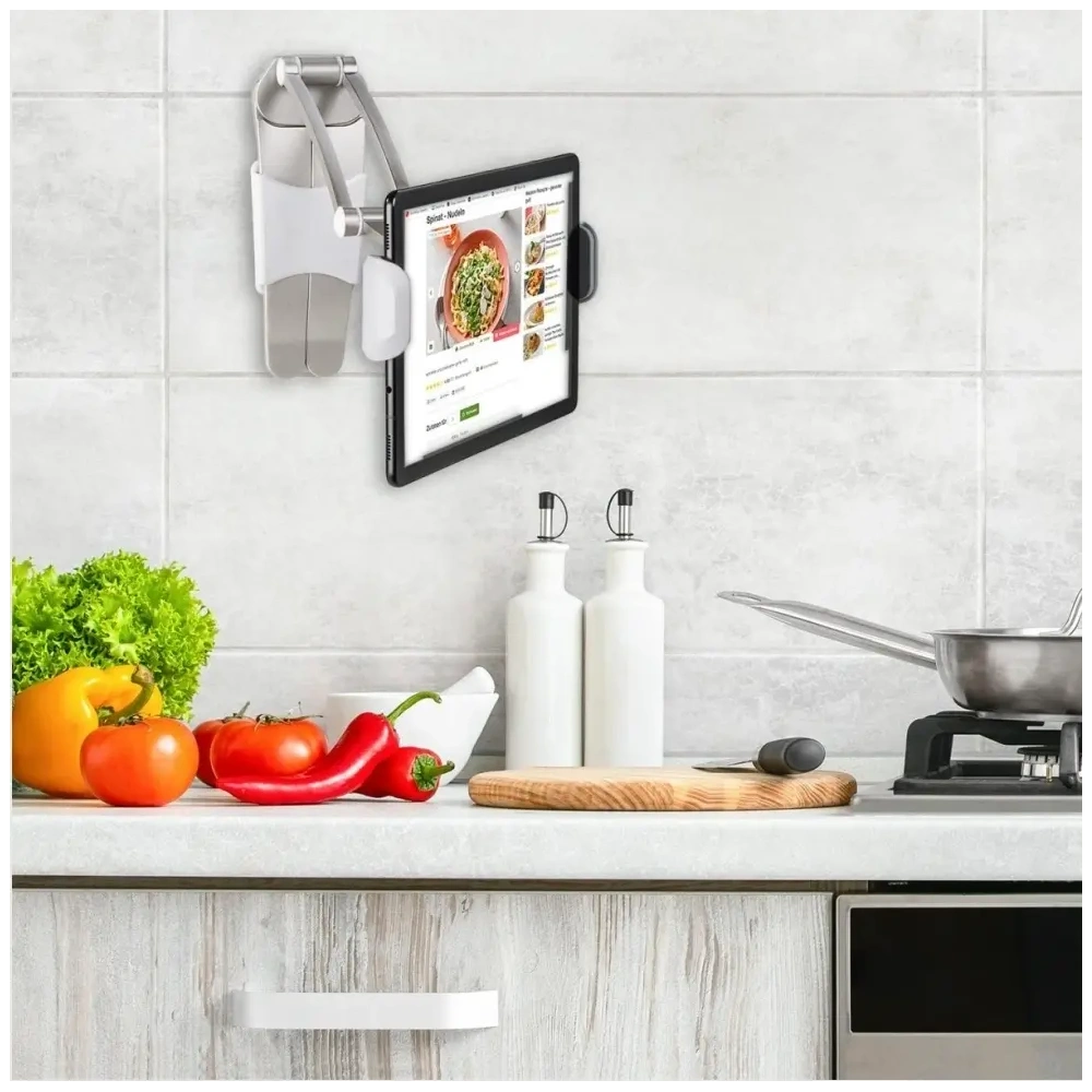4smarts ErgoFix H7 Kitchen Holder for Tablets and Smartphones Silver