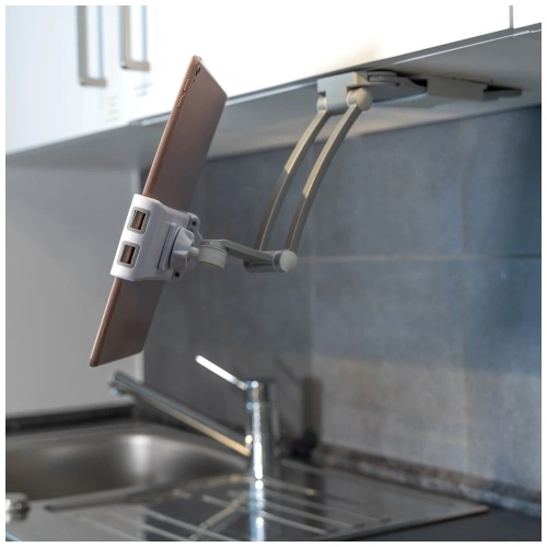 Uchwyt kuchenny 4smarts ErgoFix H7 do tabletów i smartfonów srebrny