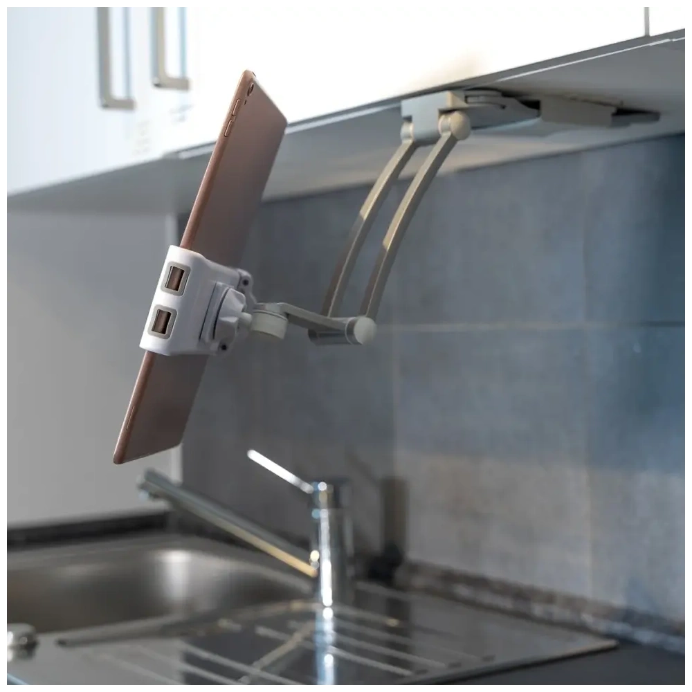 4smarts ErgoFix H7 Kitchen Holder for Tablets and Smartphones Silver