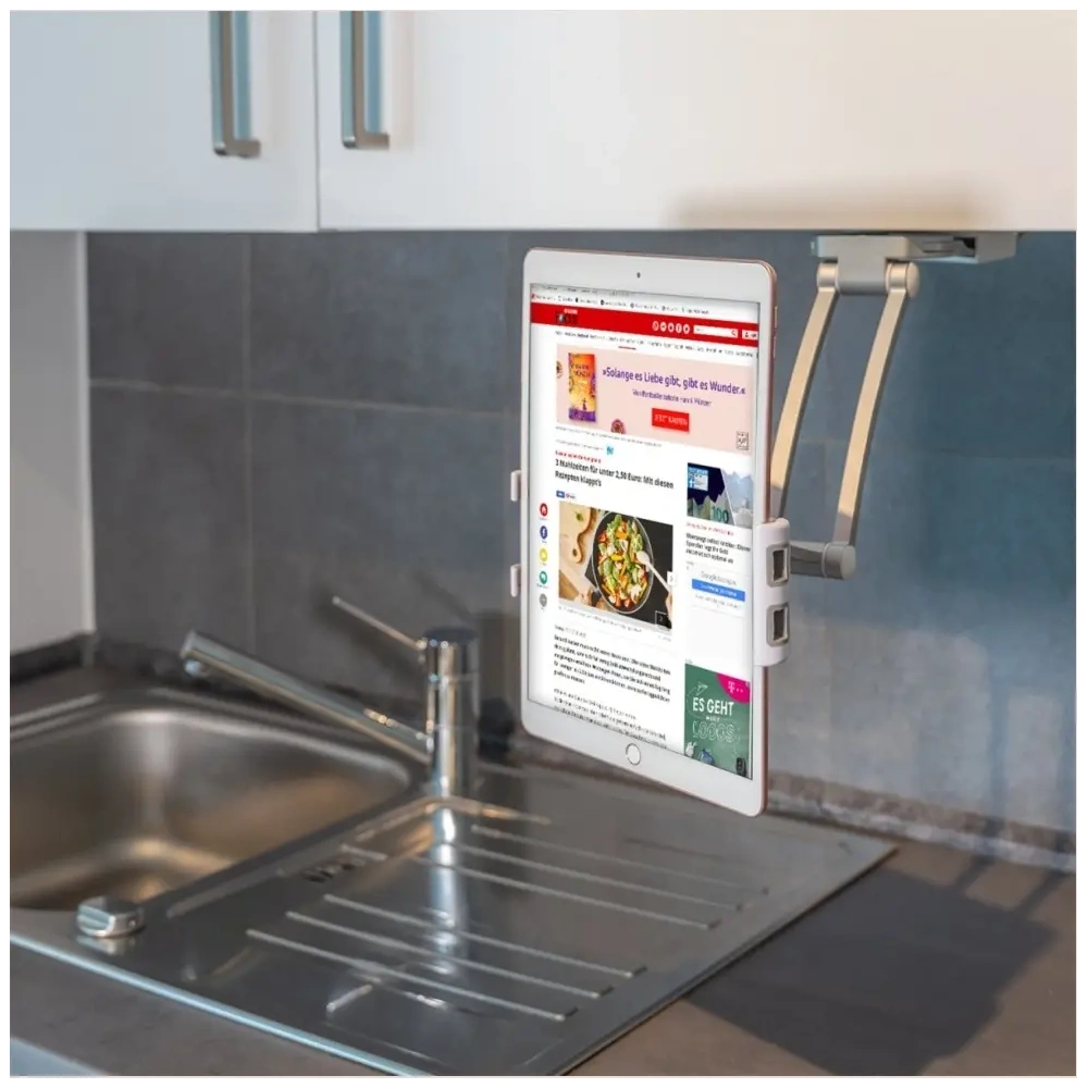 4smarts ErgoFix H7 Kitchen Holder for Tablets and Smartphones Silver