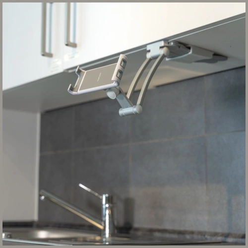 Uchwyt kuchenny 4smarts ErgoFix H7 do tabletów i smartfonów srebrny