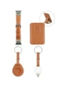 4smarts Style 4-in-1 accessory set MagSafe wallet, Apple Watch charger, Apple Watch strap, AirTag case brown