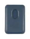 Set de accesorii 4smarts Style 4 în 1: portofel MagSafe, încărcător pentru Apple Watch, brățară pentru Apple Watch, husă pentru AirTag albastră.