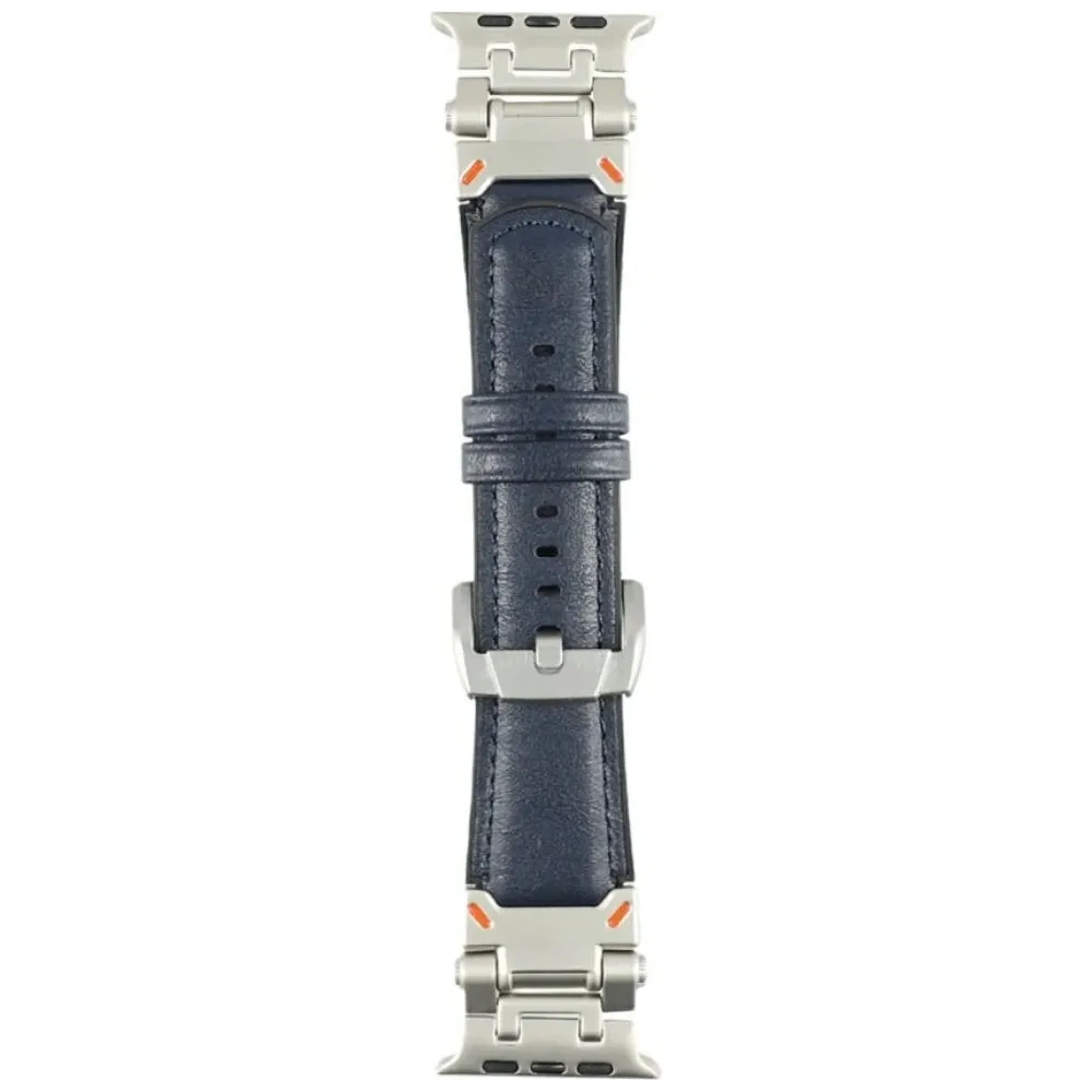 Set de accesorii 4smarts Style 4 în 1: portofel MagSafe, încărcător pentru Apple Watch, brățară pentru Apple Watch, husă pentru AirTag albastră.