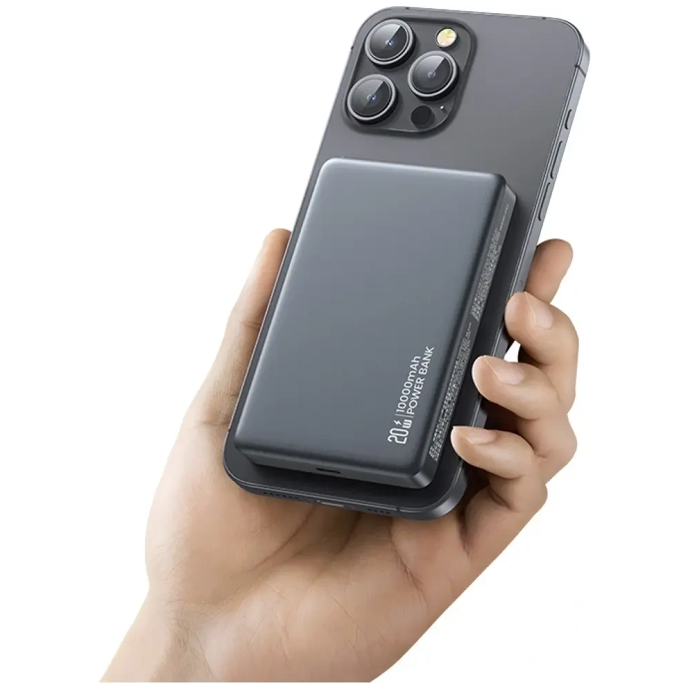 USAMS CY Sorozat CD242 10000mAh 20W mágneses vezeték nélküli powerbank titán