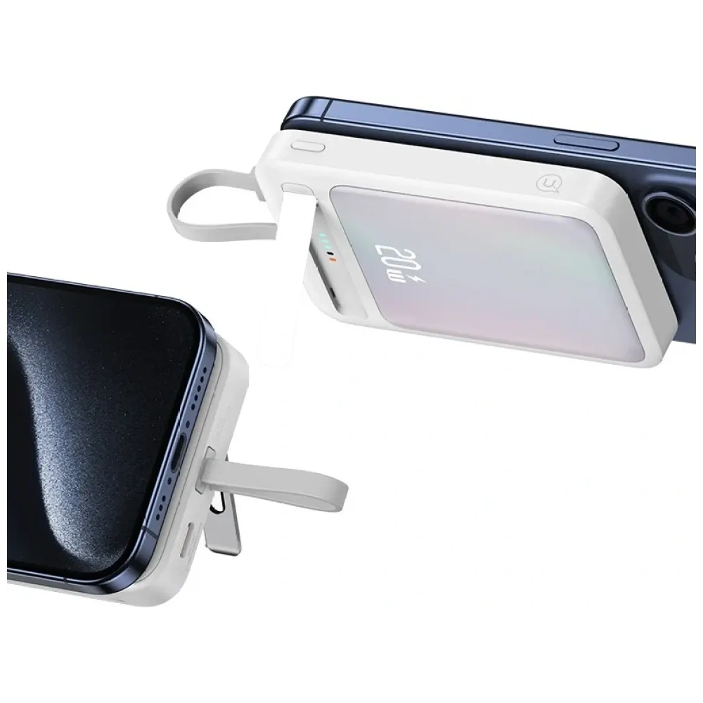 Baterie externă USAMS XM Series CD219 10000mAh Magnetic Wireless albă