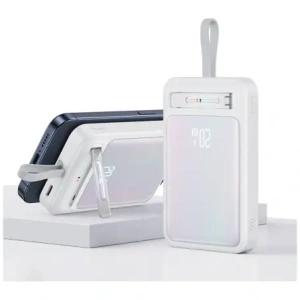 Baterie externă USAMS XM Series CD219 10000mAh Magnetic Wireless albă