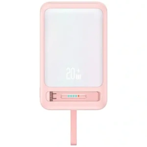 USAMS XM Sorozat CD219 10000mAh-os mágneses vezeték nélküli powerbank rózsaszín