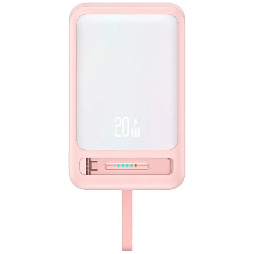 USAMS XM Sorozat CD219 10000mAh-os mágneses vezeték nélküli powerbank rózsaszín
