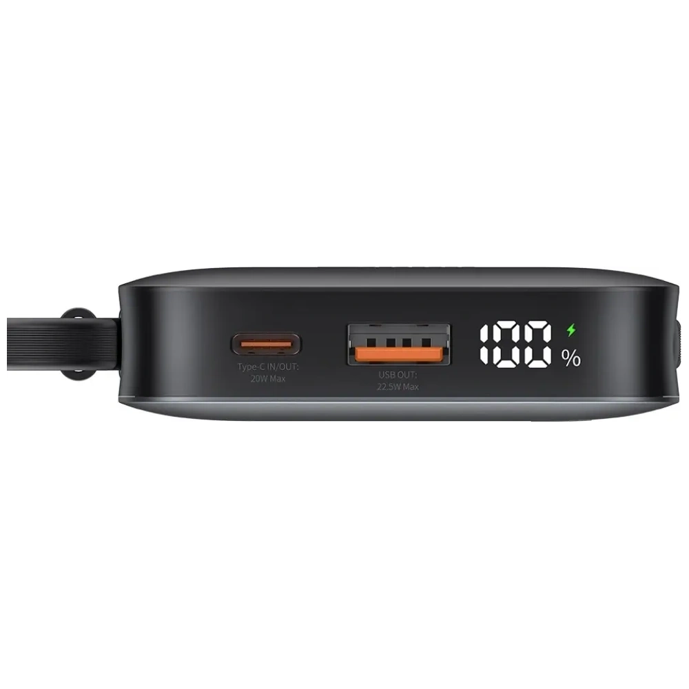 USAMS XR Sorozat CD228 Powerbank 10000mAh 20W + USB-C / Lightning Kábel fehér