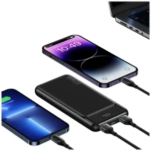 USAMS XY Sorozat CD200 20000mAh fekete powerbank