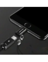 USAMS US-SJ152 microUSB / Lightning Adapter mit Band schwarz