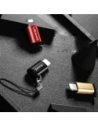 USAMS US-SJ152 microUSB / Lightning Adapter mit Band schwarz