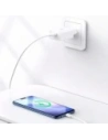 Încărcător de perete USAMS SC Series SCXLTZ01 18W cu încărcare rapidă + cablu MicroUSB / USB-A de 1m Alb