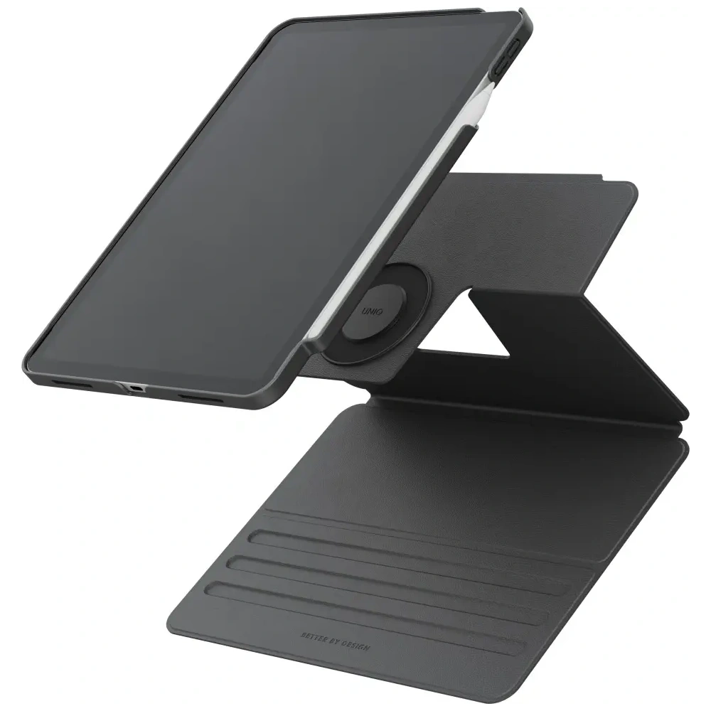 Etui UNIQ Rovus Snapmount Magnetic 360 Rotating Detachable do Apple iPad Air 11" 2024 / 11" 2025 / iPad Air 10.9" 2022/2020 szary