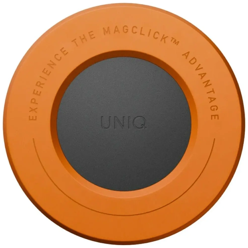 Suport magnetic UNIQ SnapMount autoadeziv portocaliu/charcoal