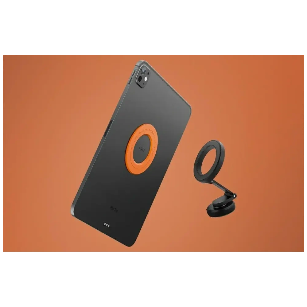 UNIQ SnapMount magnetic holder self-adhesive orange/charcoal