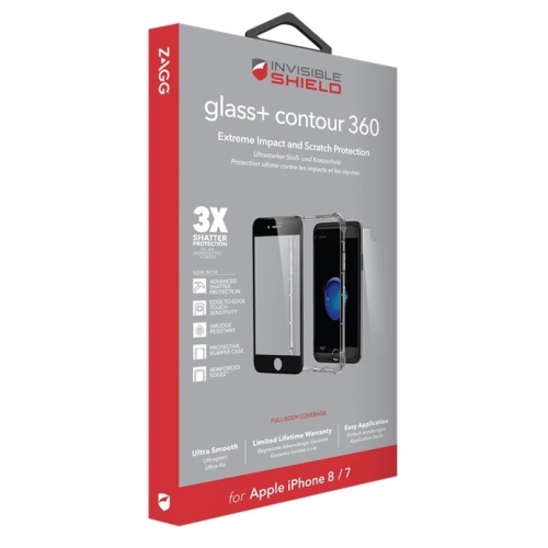 Szkło z bumperem ZAGG InvisibleShield Glass+ Contour 360 Apple iPhone SE 2022/SE 2020/8/7/6