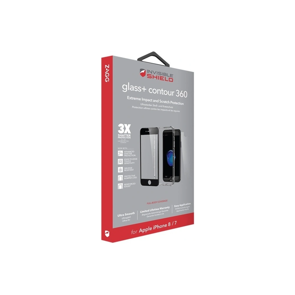 Hurtownia GSM - Szkło z bumperem ZAGG InvisibleShield Glass+ Contour 360 Apple iPhone SE 2022/SE 2020/8/7/6 - ZAG009 - {ean13} - Hurt