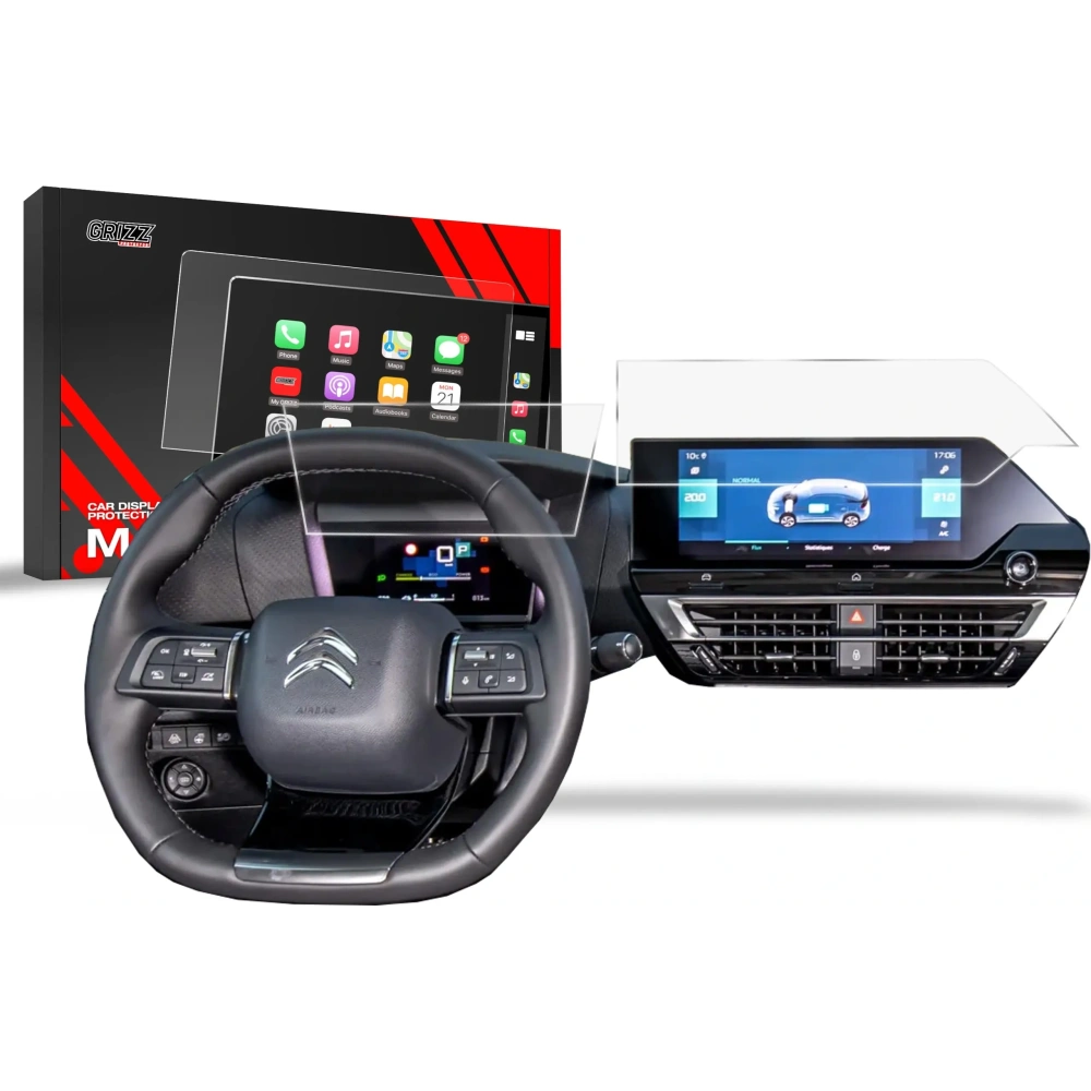 Folia matowa GrizzGlass CarDisplay Protection do Citroen e-C4 X 10" (2022-2024) [2w1]