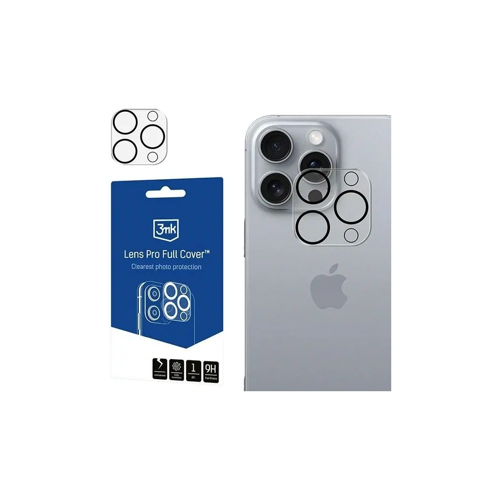 3MK Lens Pro Full Cover Apple iPhone 16 Pro / 16 Pro Max
