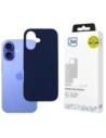Husa din silicon 3MK pentru Apple iPhone 16, albastru închis