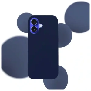 Husa din silicon 3MK pentru Apple iPhone 16 Plus, albastru închis
