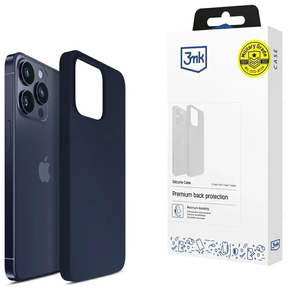 3MK Szilikon tok Apple iPhone 16 Pro sötétkék