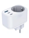 Încărcător 3MK Hyper Comfort 30W AC, USB-A, 2xUSB-C PD QC3.0 alb