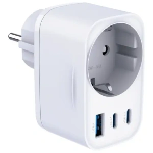 3MK Hyper Comfort Töltő 30W AC, USB-A, 2xUSB-C PD QC3.0 fehér