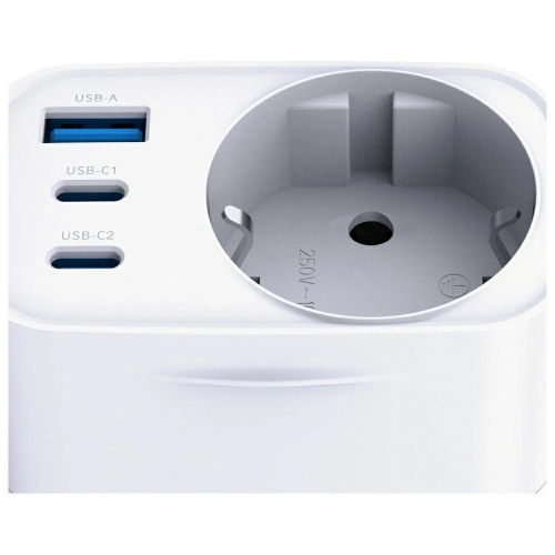 Adapter sieciowy 3MK Hyper Comfort Charger 30W AC, USB-A, 2xUSB-C PD QC3.0 biały